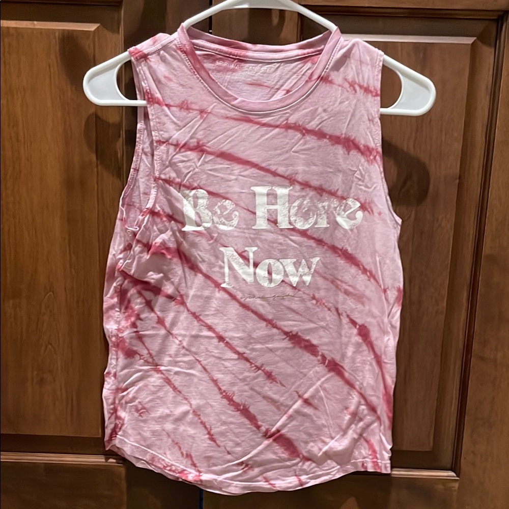 Spiritual Gangster Pink Tie-Dye Tank Top